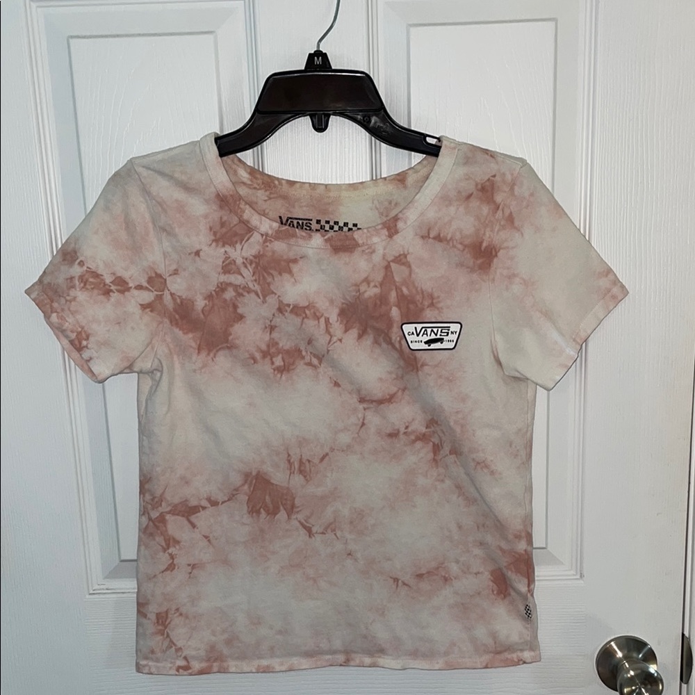 Vans Girls Blush and Cream Tie-Dye Tee